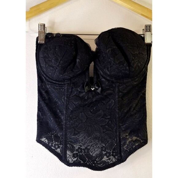 Vtg VA BIEN Lace Whimsigoth Strapless Bustier/Corset Top Sz 34C Victorian Witchy - Picture 4 of 9
